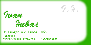 ivan hubai business card